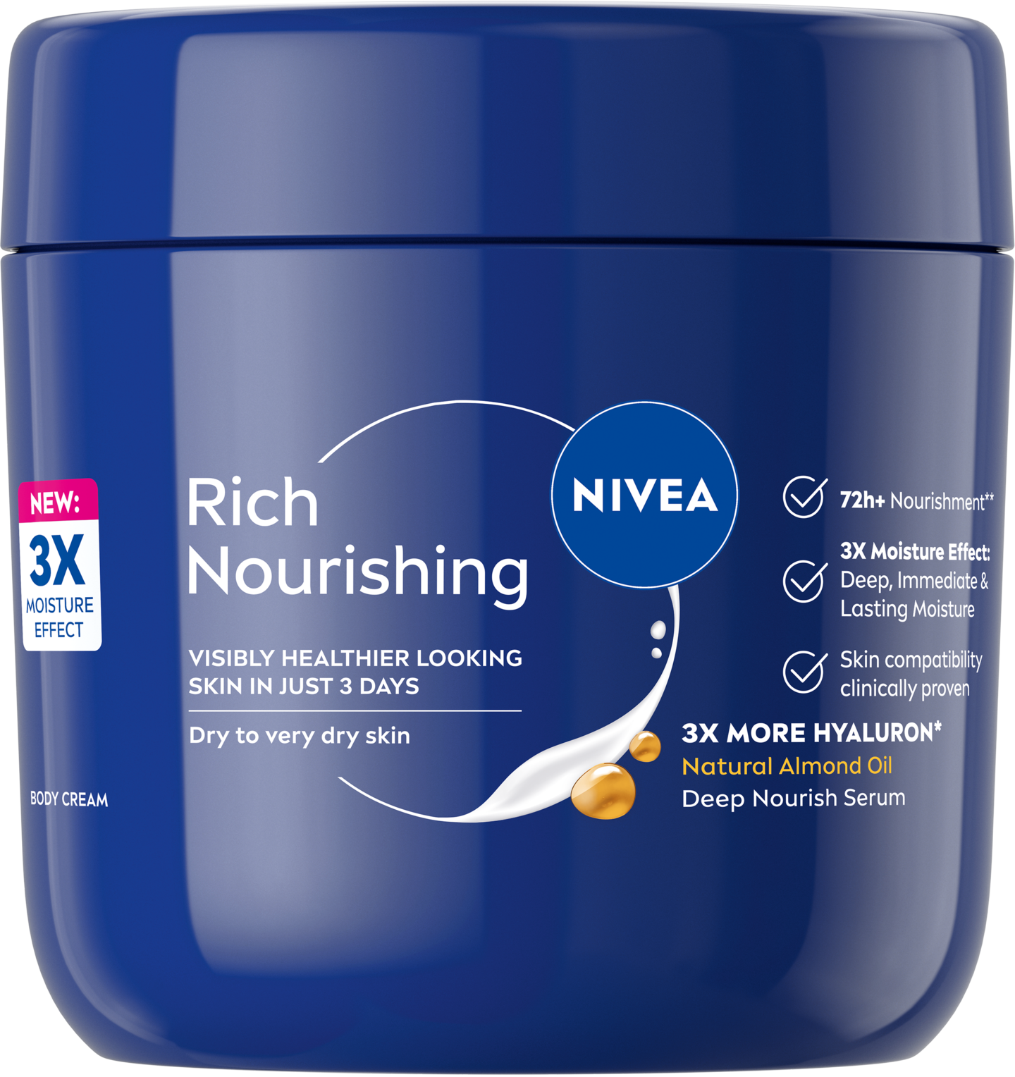NIVEA 400ml Rich Nourishing Body Cream -vartalovoide