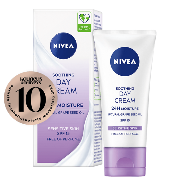 NIVEA 50ml Soothing Day Cream SK15 -päivävoide