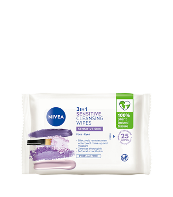 Nivea puhdistusliinat 25kpl Sensitive Cleansing Wipes