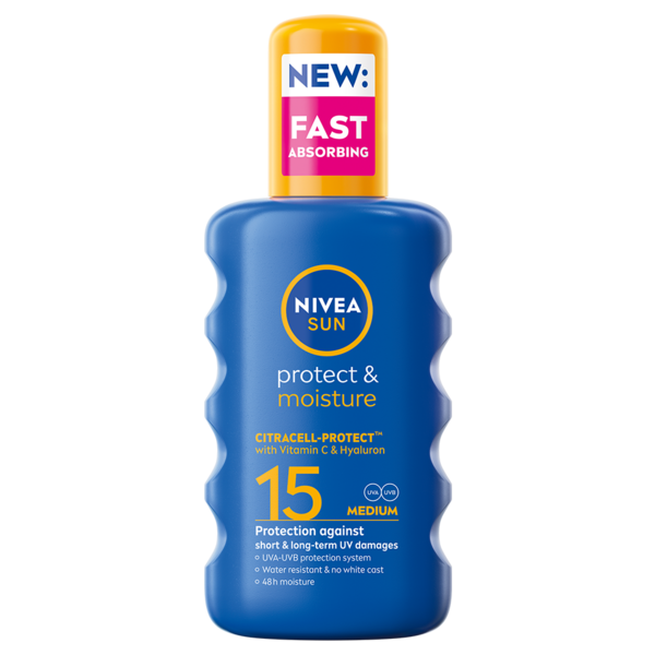 Nivea Sun aurinkosuojasuihke 200ml Protect & Moisture SK15