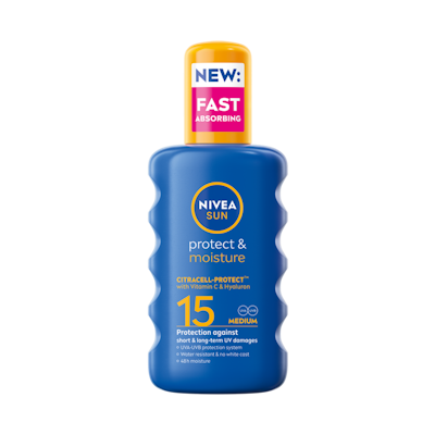 Nivea Sun aurinkosuojasuihke 200ml Protect & Moisture SK15