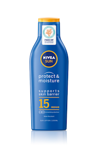 NIVEA SUN 200ml sk15 Protect & Moisture Sun Lotion -aurinkosuojavoide