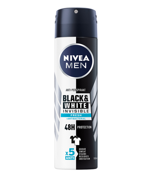 Nivea Men Deo Spray antiperspirantti 150ml Black & White Invisible Fresh
