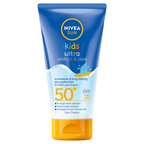 NIVEA SUN 150ml Kids Ultra Protect & Play Sun Cream SK50+ -aurinkosuojavoide