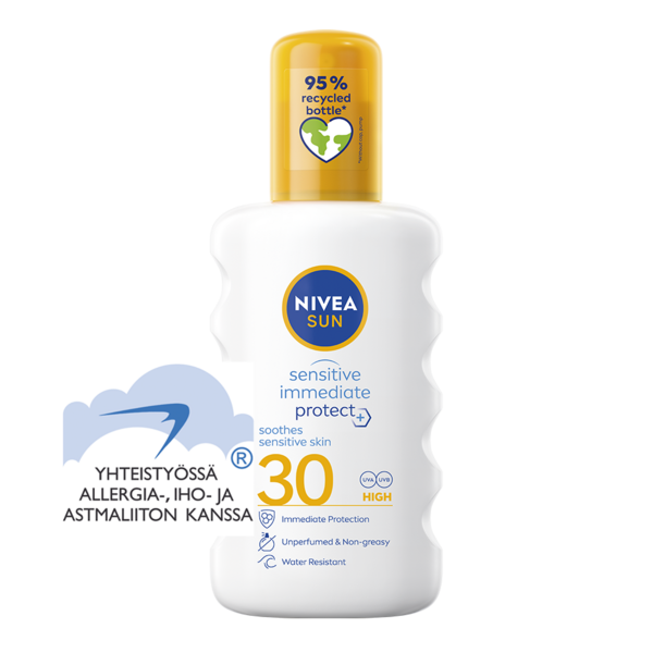 Nivea Sun aurinkosuojasuihke 200ml sk30 Sensitive Immediate Protect