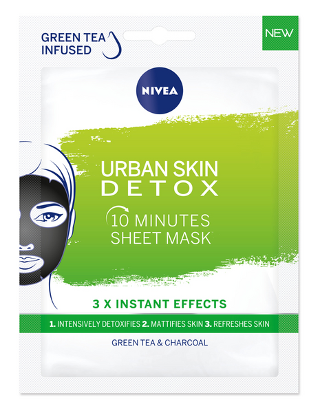 NIVEA Urban Skin Natural Detox Sheet Mask -kasvonaamio 1kpl