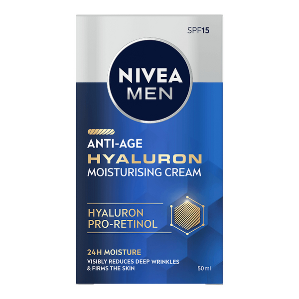 Nivea Men kasvovoide 50ml Anti-Age Hyaluron Face Moisturising Cream SPF15