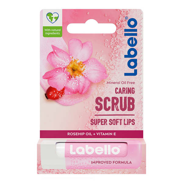 Labello huulikuorintavoide 4,8g Rosehip Oil Caring Lip Scrub