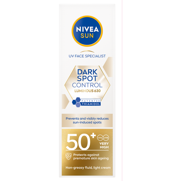 Nivea Sun kasvoaurinkovoide 40ml LUMINOUS630® Dark Spot Control SK50 UV