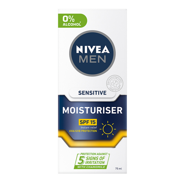 NIVEA MEN 75ml Sensitive Moisturiser SK15 -kasvovoide