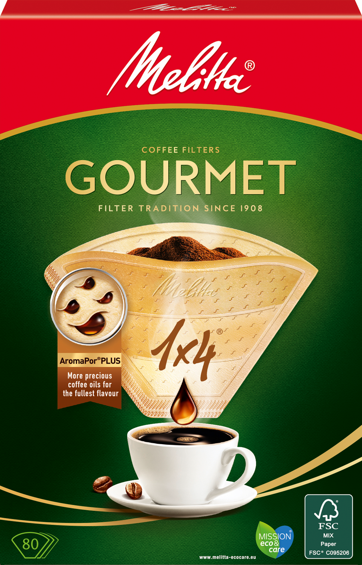 Melitta Gourmet 1x4/80 suodatinpaperi