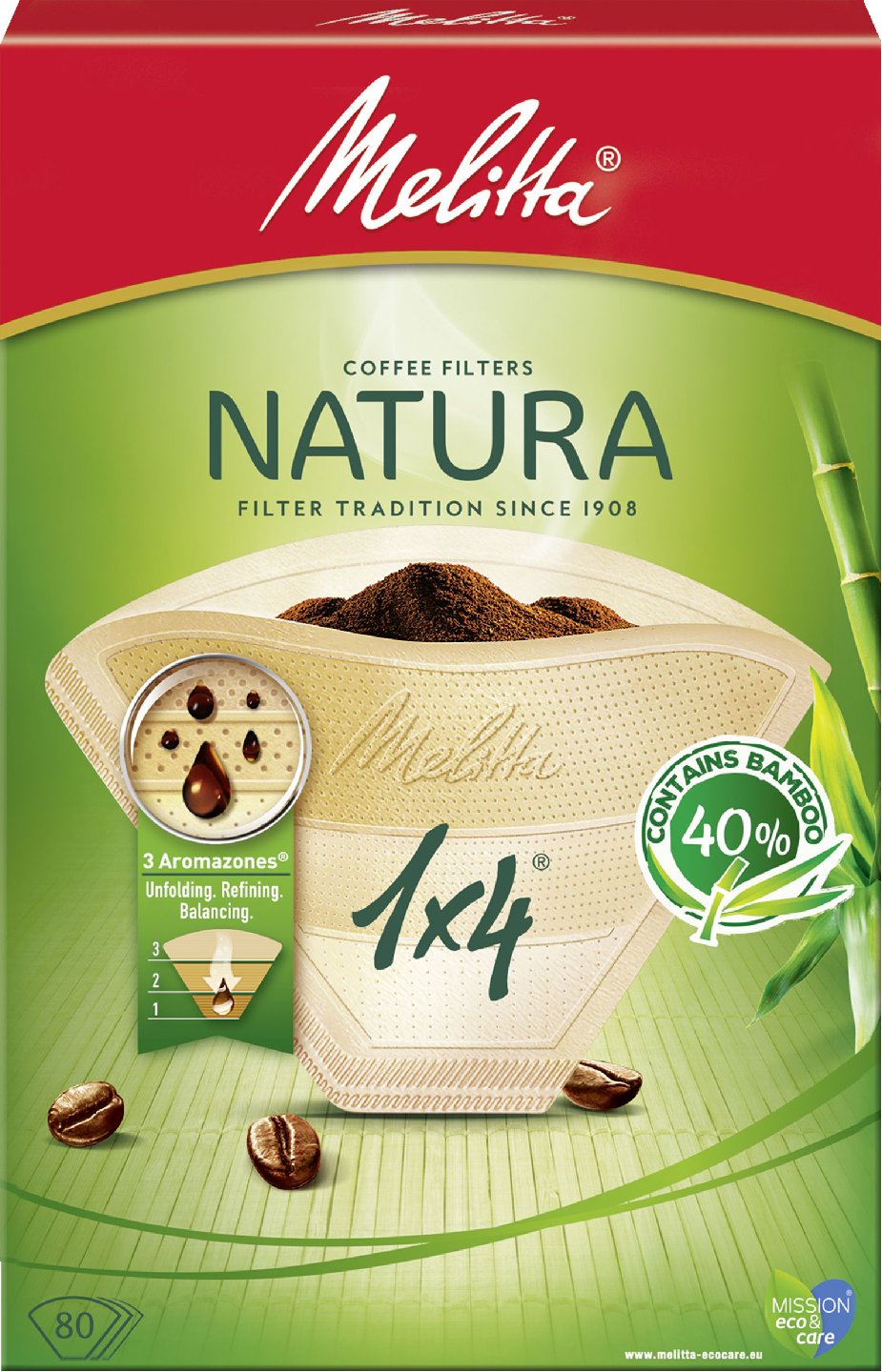 Melitta Natura 1x4 80 suod.paperi