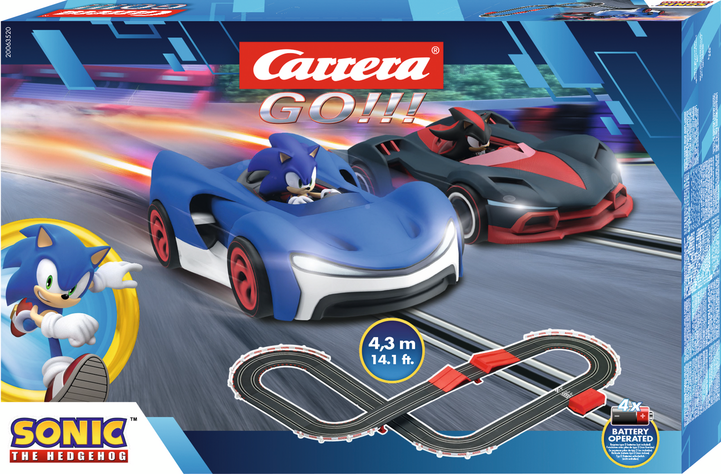 Carrera GO! Sonic autorata 4,3m