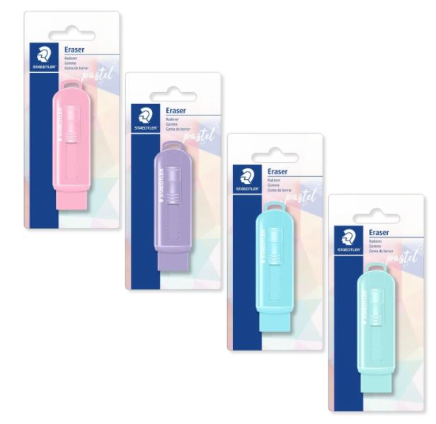 Staedtler pyyhekumi Pastel muovikotelolla