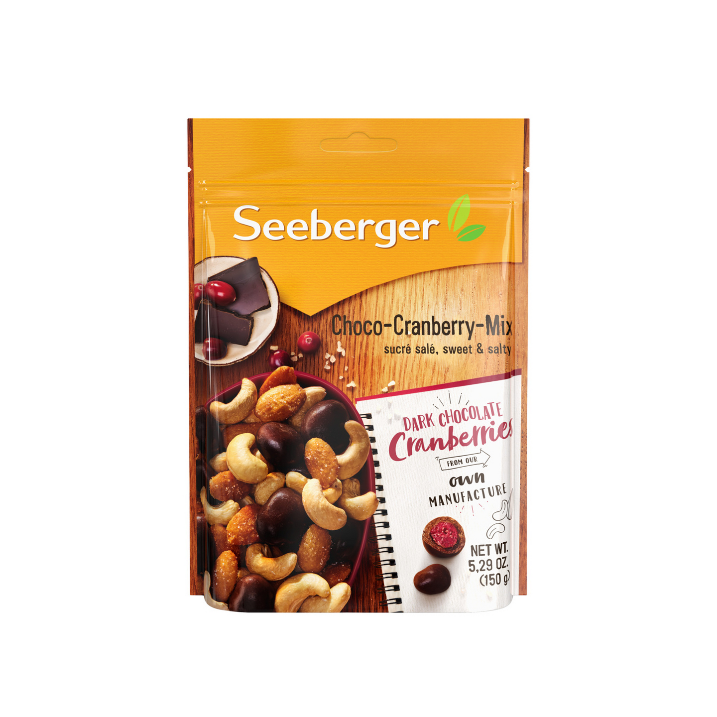 Seeberger Suklaa- & karpalo pähkinämix Sweet & Salty 150g