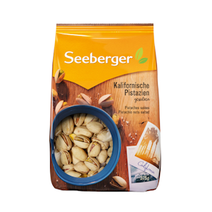 Seeberger pistaasipähkinä paahdettu ja suolattu 375g