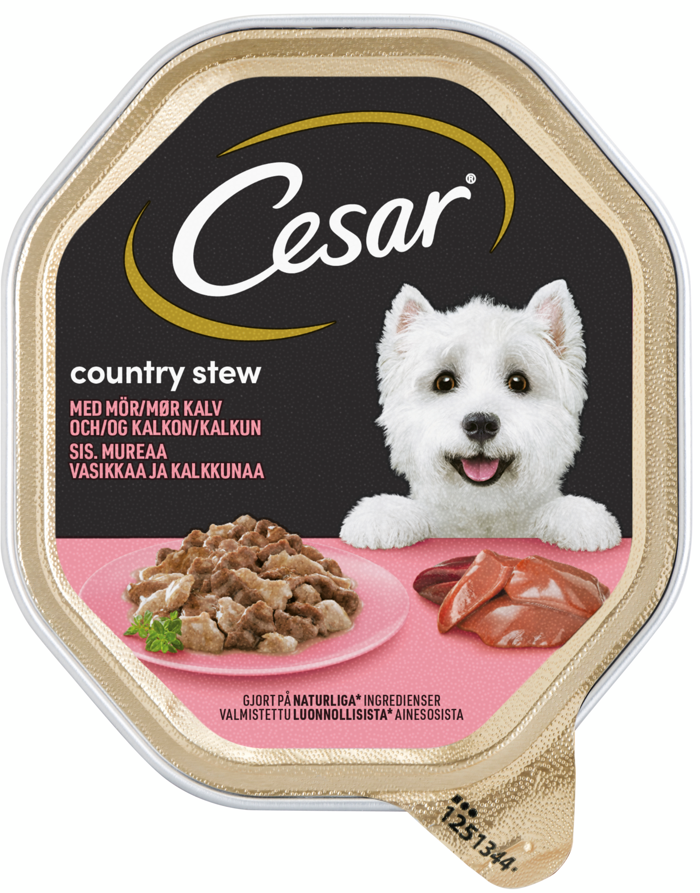 Cesar Country kitchen 150g vasikkaa ja kalkkunaa kastikkeessa