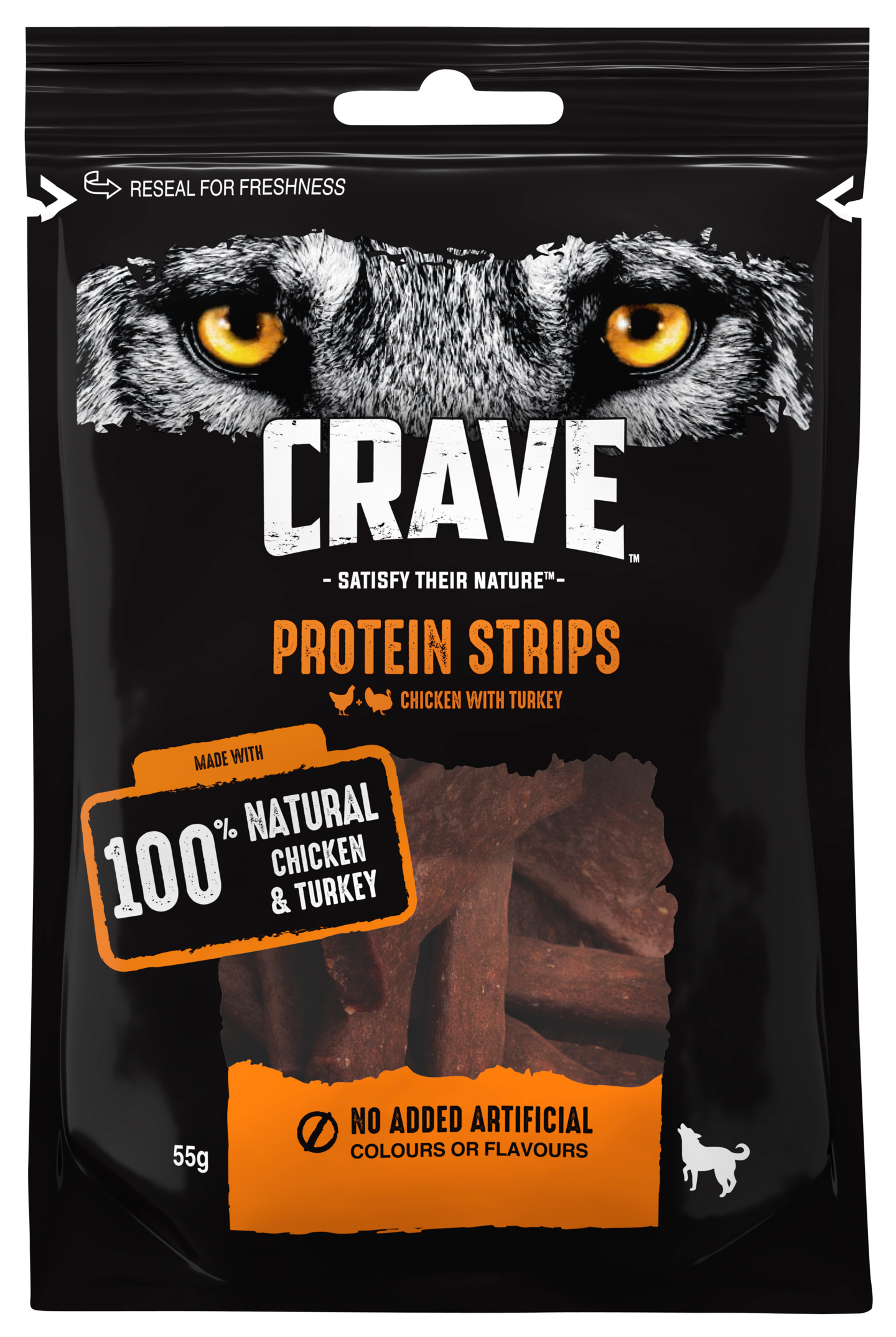 Crave 55g Protein Strips Kalkkunaa & Kanaa