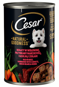 Cesar 400g Natural Goodness Härkää ja Porkkanoita