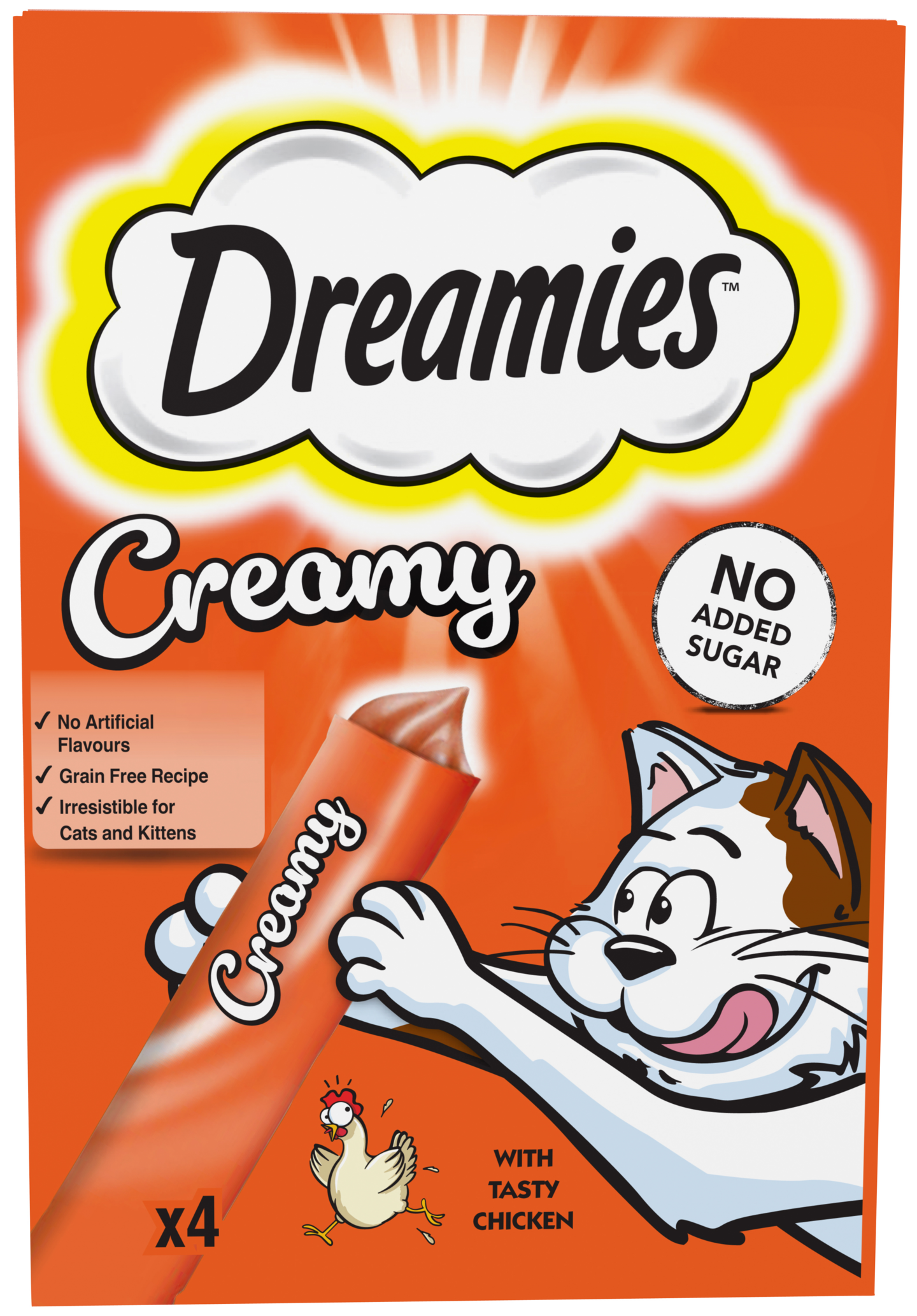 Dreamies Creamy kissanherkku 4x10g kana