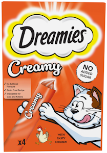 Dreamies Creamy kissanherkku 4x10g kana