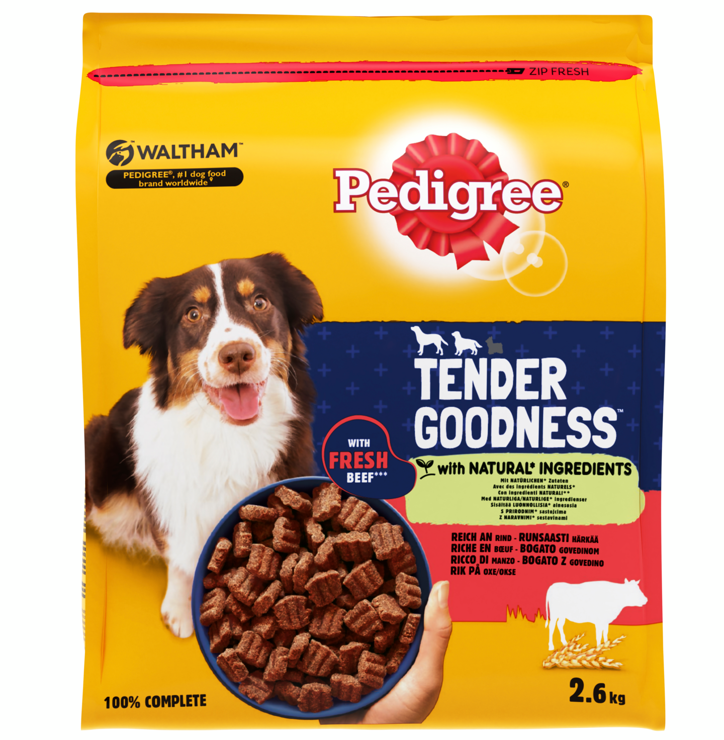 Pedigree Tender Goodness häränlihaa 2,6kg Medium Dog