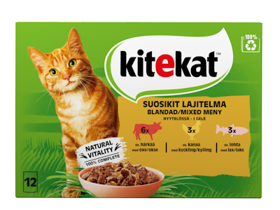 Kitekat Suosikit lajitelma hyytelössä 12x85g