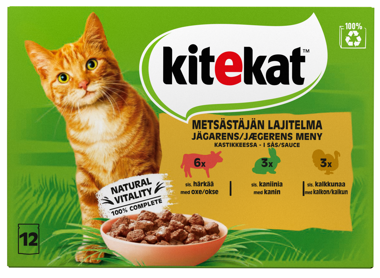 Kitekat Metsästäjän menu kastikelajitelma 12x85g