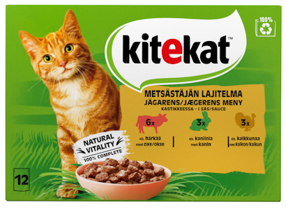 Kitekat Metsästäjän menu kastikelajitelma 12x85g