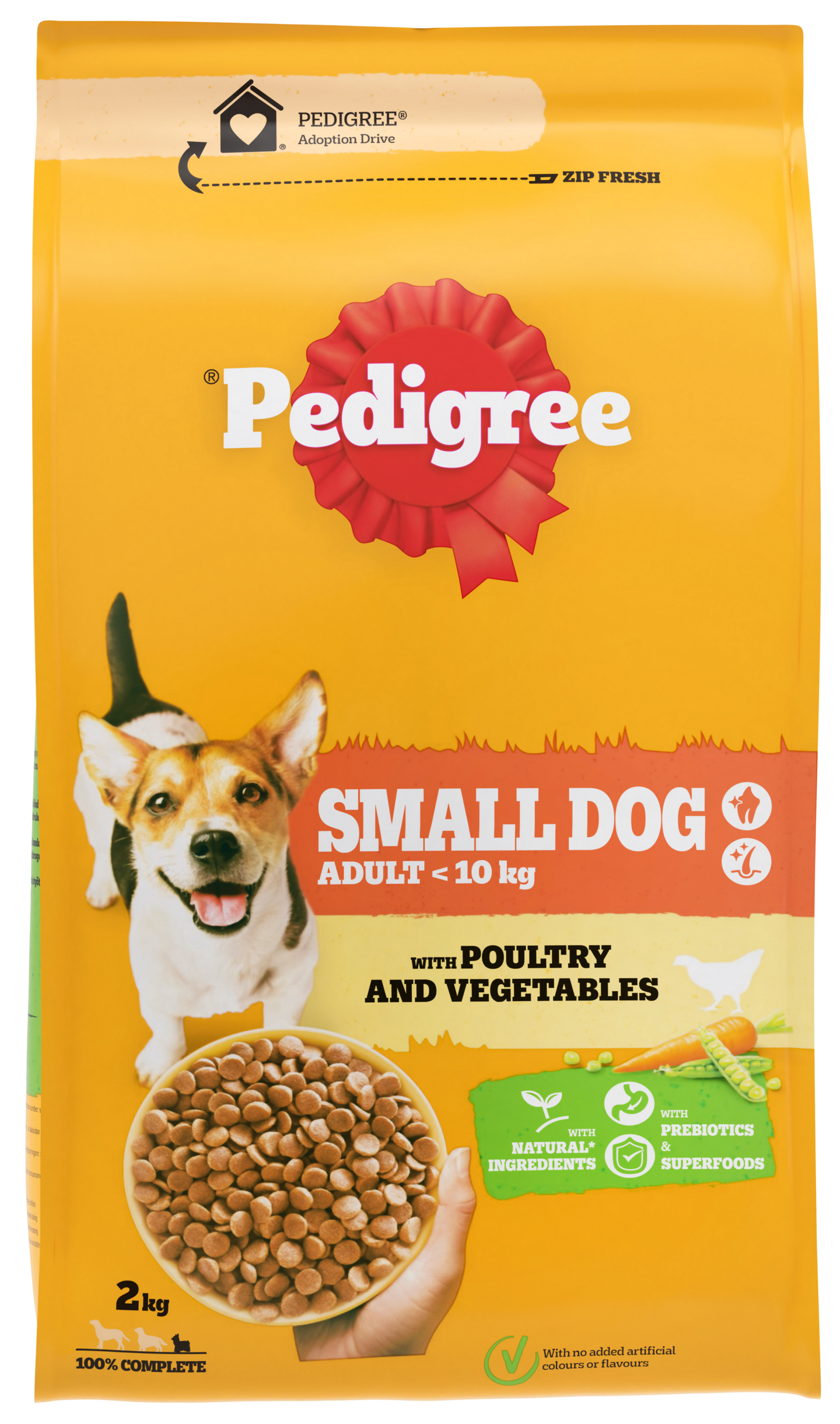 Pedigree Mini koiran kuivaruoka 2kg siipikarja-kasvis