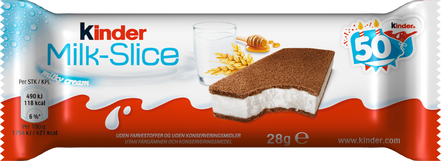 Kinder milk slice välipalapatukka 28g