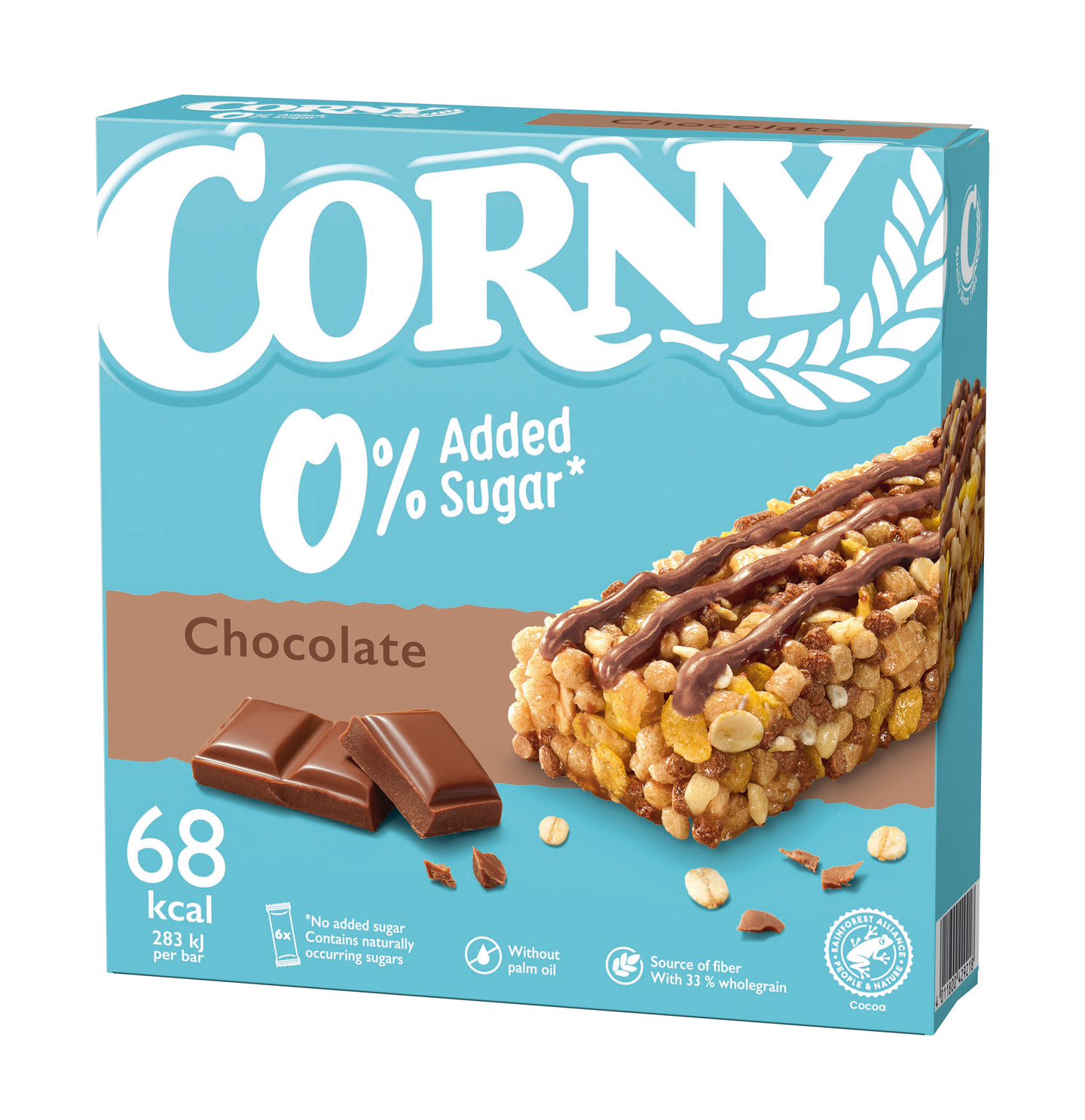Corny 0% välipalapatukka 6x20g Chocolate