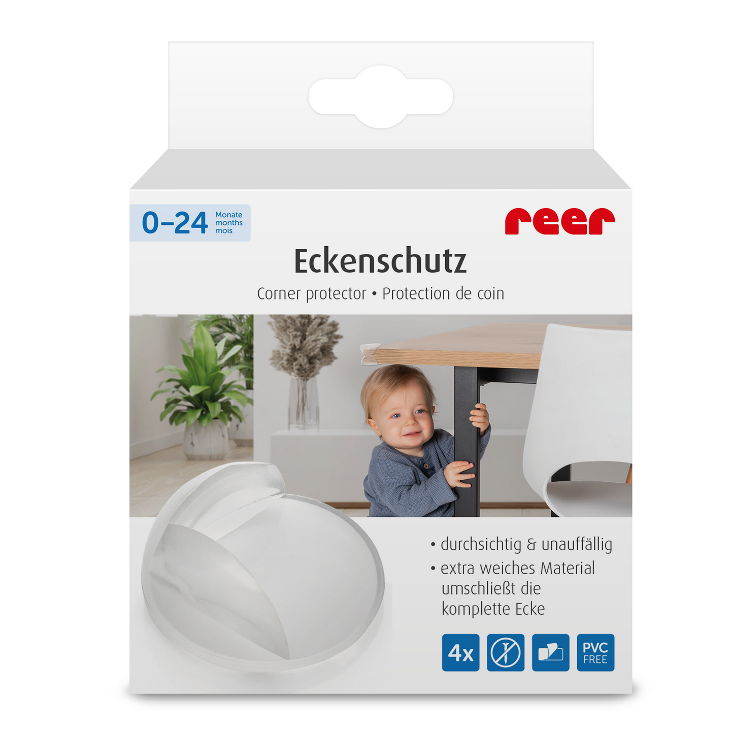 Reer kulmasuoja 4kpl, kirkas