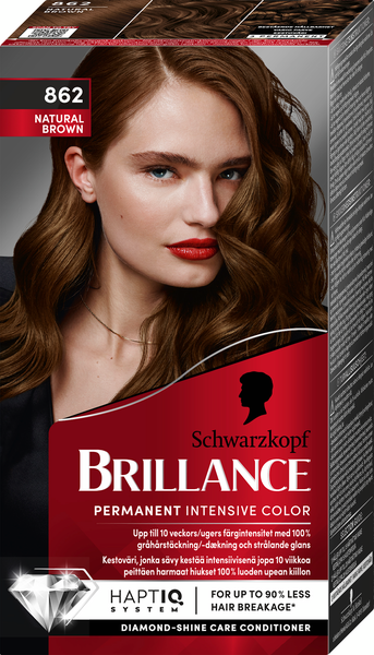 Schwarzkopf Brillance hiusväri 862 Natural Brown