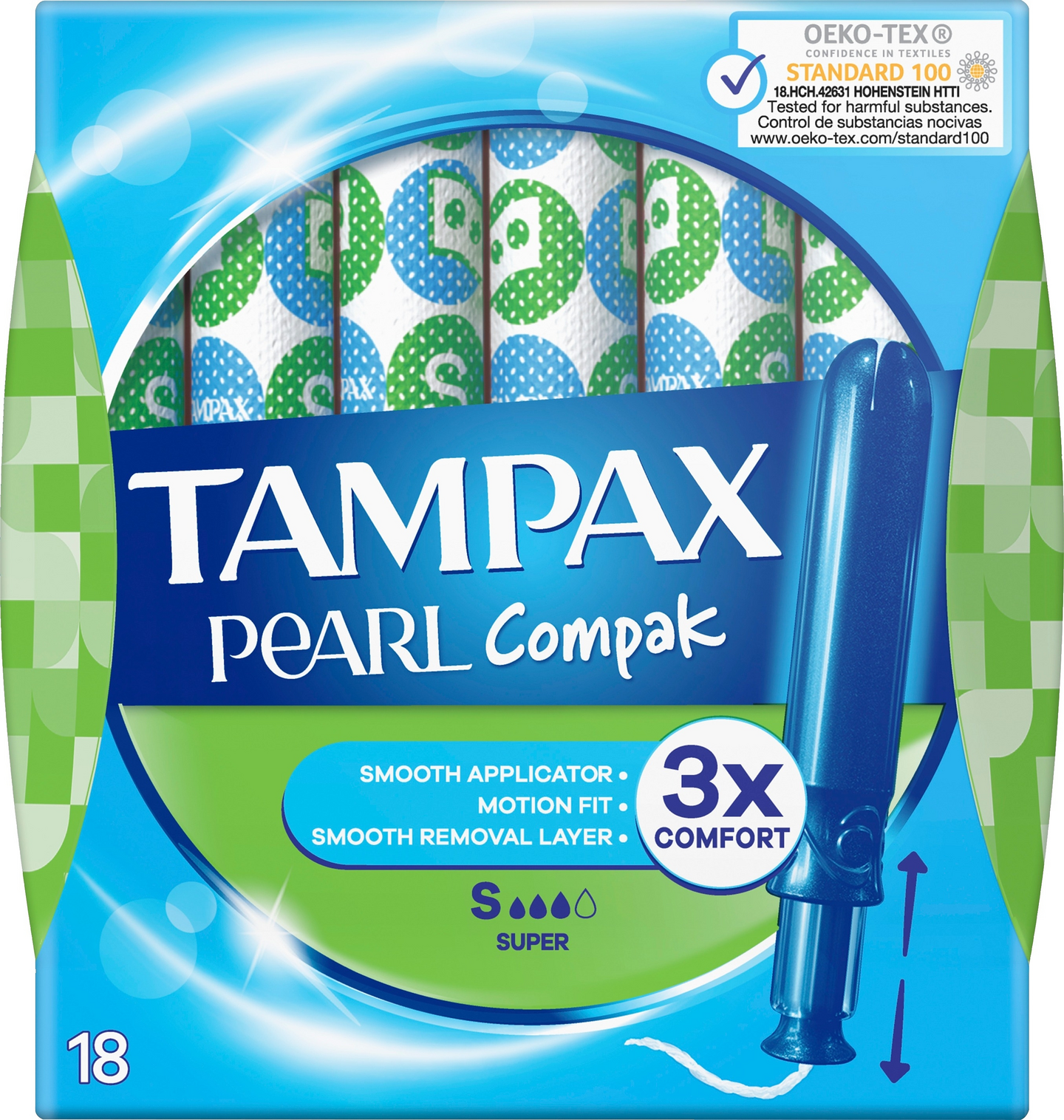 Tampax tamponi 18kpl Compak Pearl Super