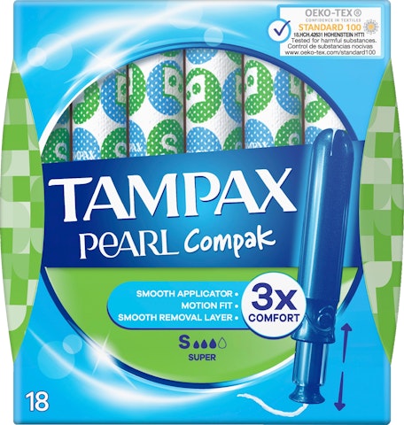Tampax tamponi 18kpl Compak Pearl Super
