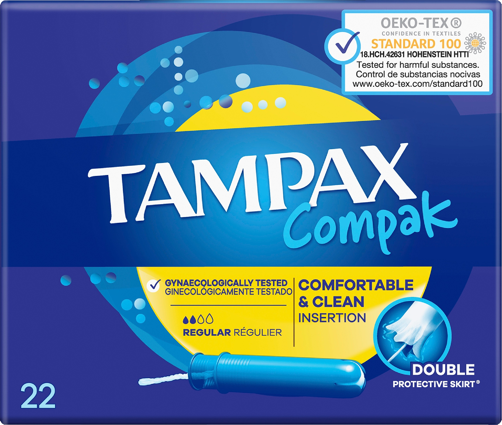 Tampax tamponi 22 kpl Compak Regular