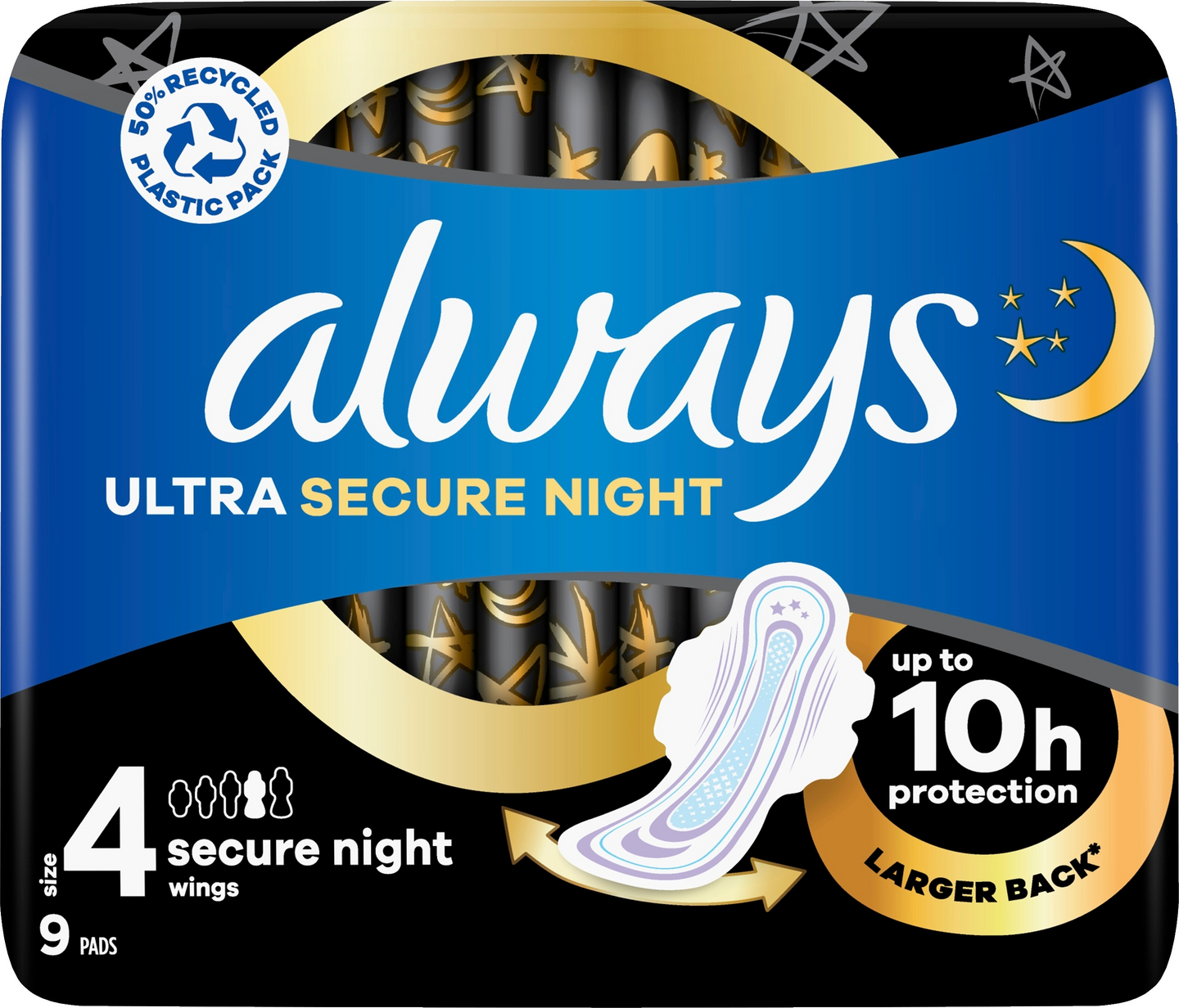 Always terveysside 9kpl Ultra Secure Night
