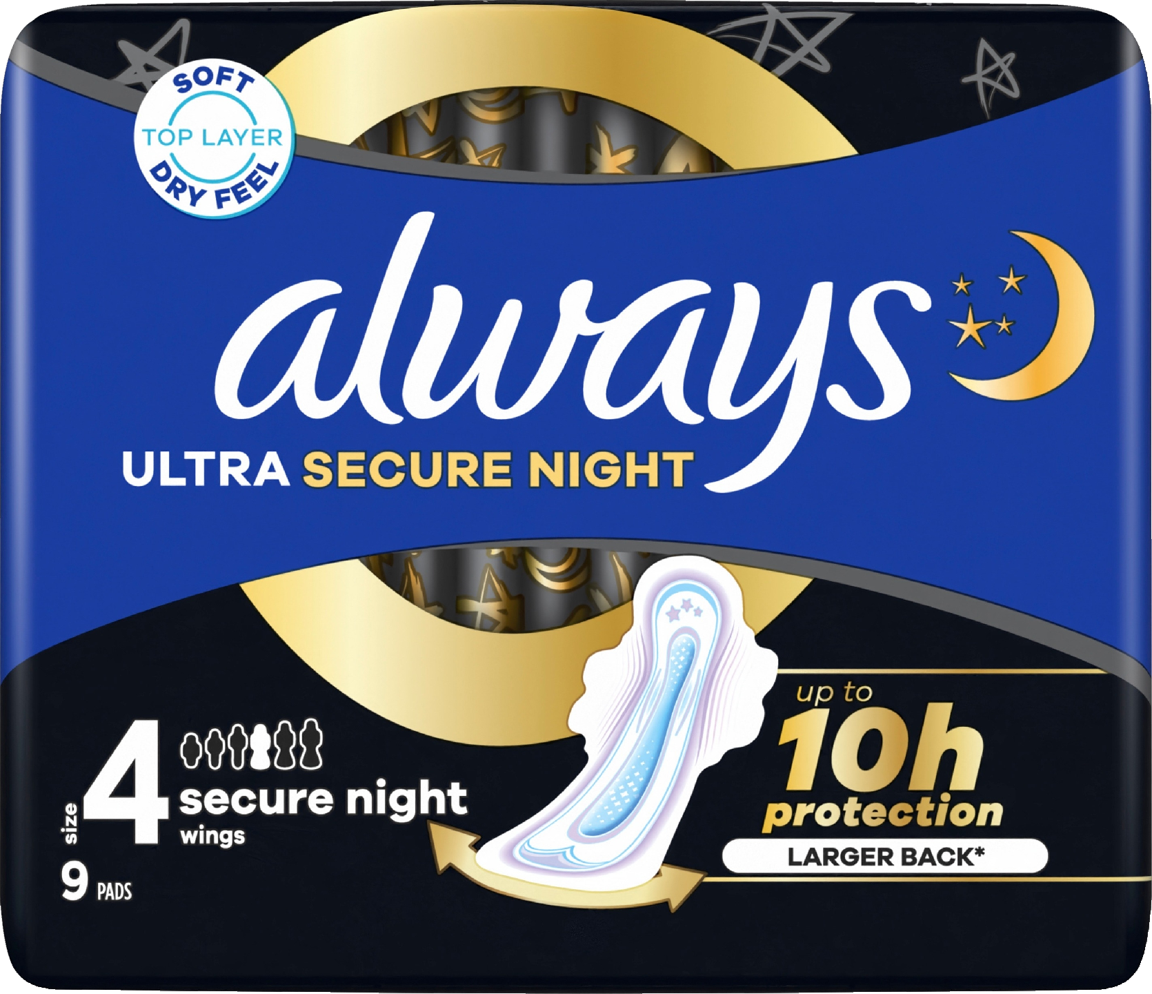 Always terveysside 9kpl Ultra Secure Night