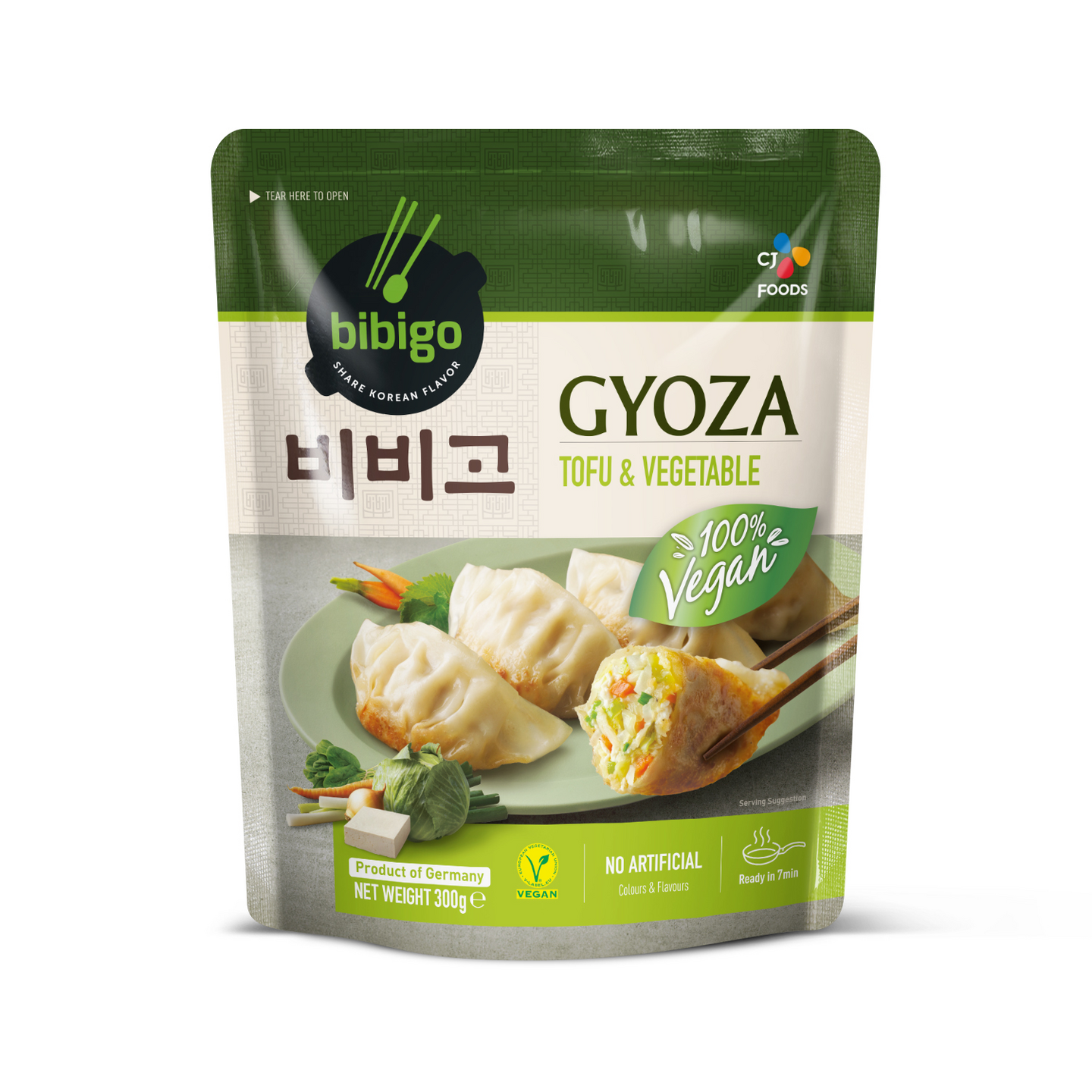 Bibigo Gyoza Dumpling Tofu-kasvis 300g pakaste
