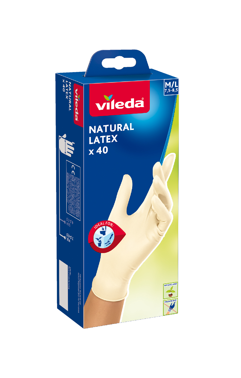 Vileda Natural Latex k.käsine 40kpl M/L