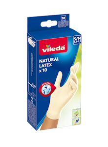 Vileda Natural Latex k.käsine 10kpl S/M