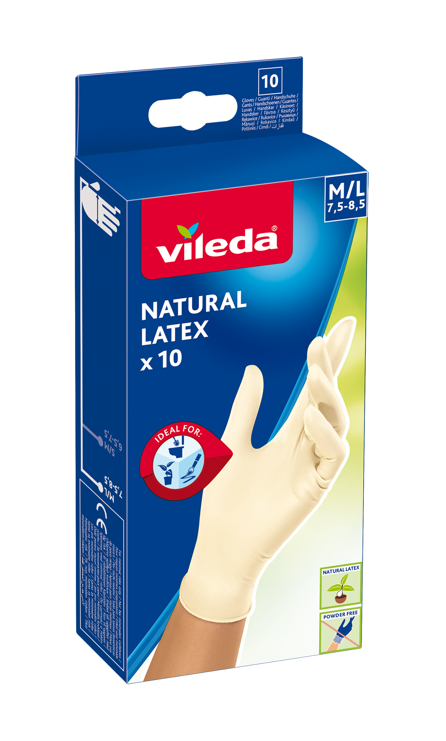 Vileda Natural Latex k.käsine 10 kpl M/L