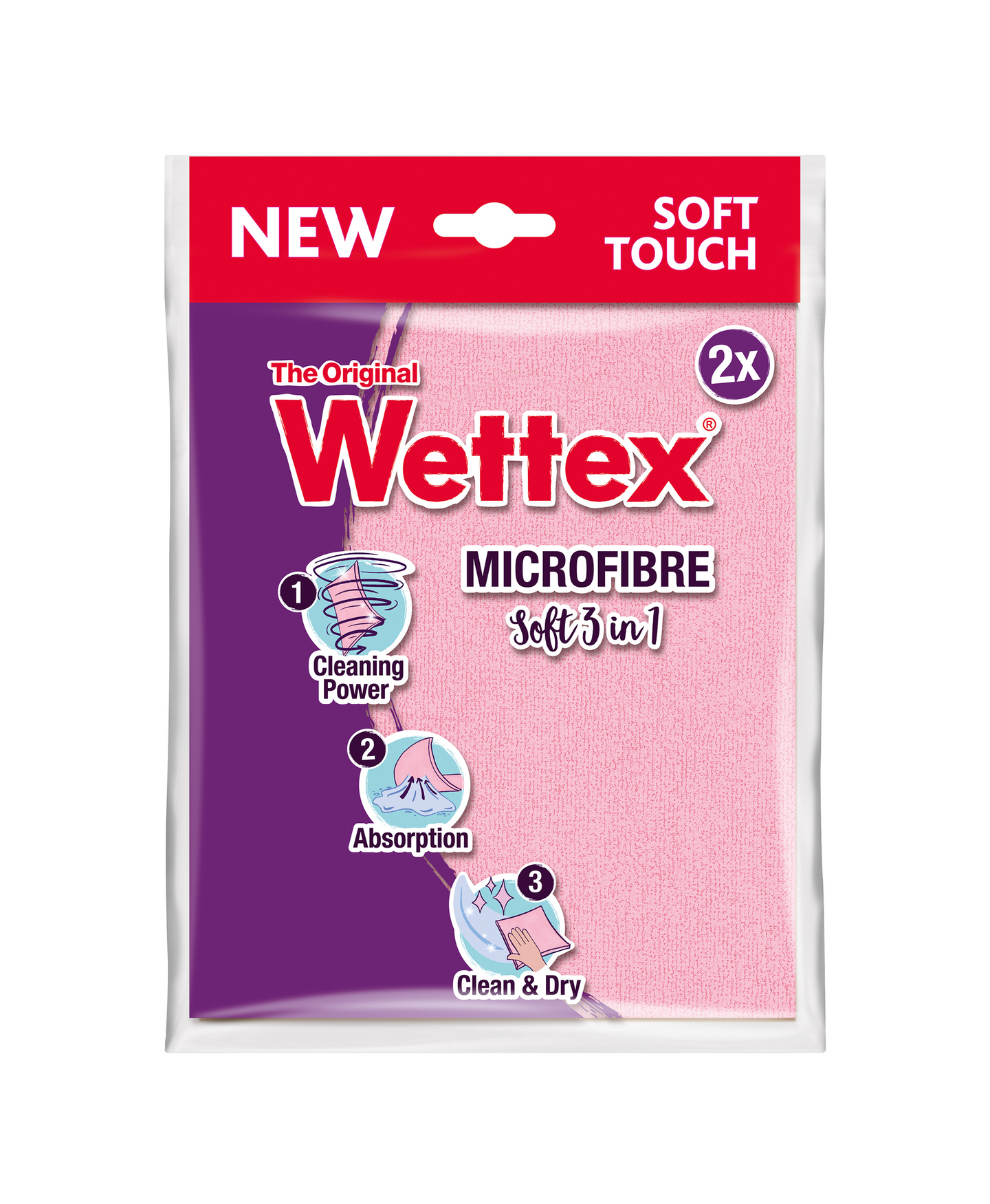 Wettex Microfibre Soft 3in1 mikrokuituliina 2 kpl