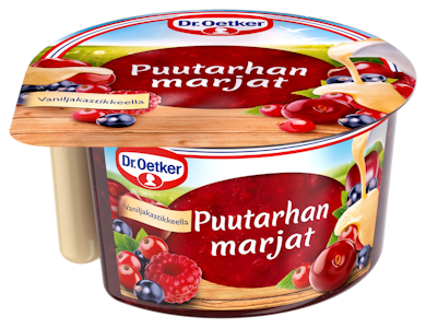 Dr. Oetker puutarhan marjat vaniljakastikkeella 160g