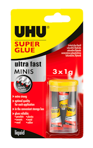 UHU pikaliima Super Minis 3 x 1 g