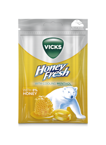 Vicks kurkkupastilli 72g honey fresh