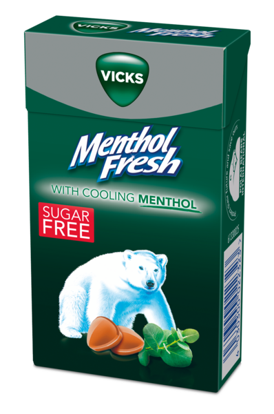 Vicks menthol fresh kurkkupastilli 40g sokeriton