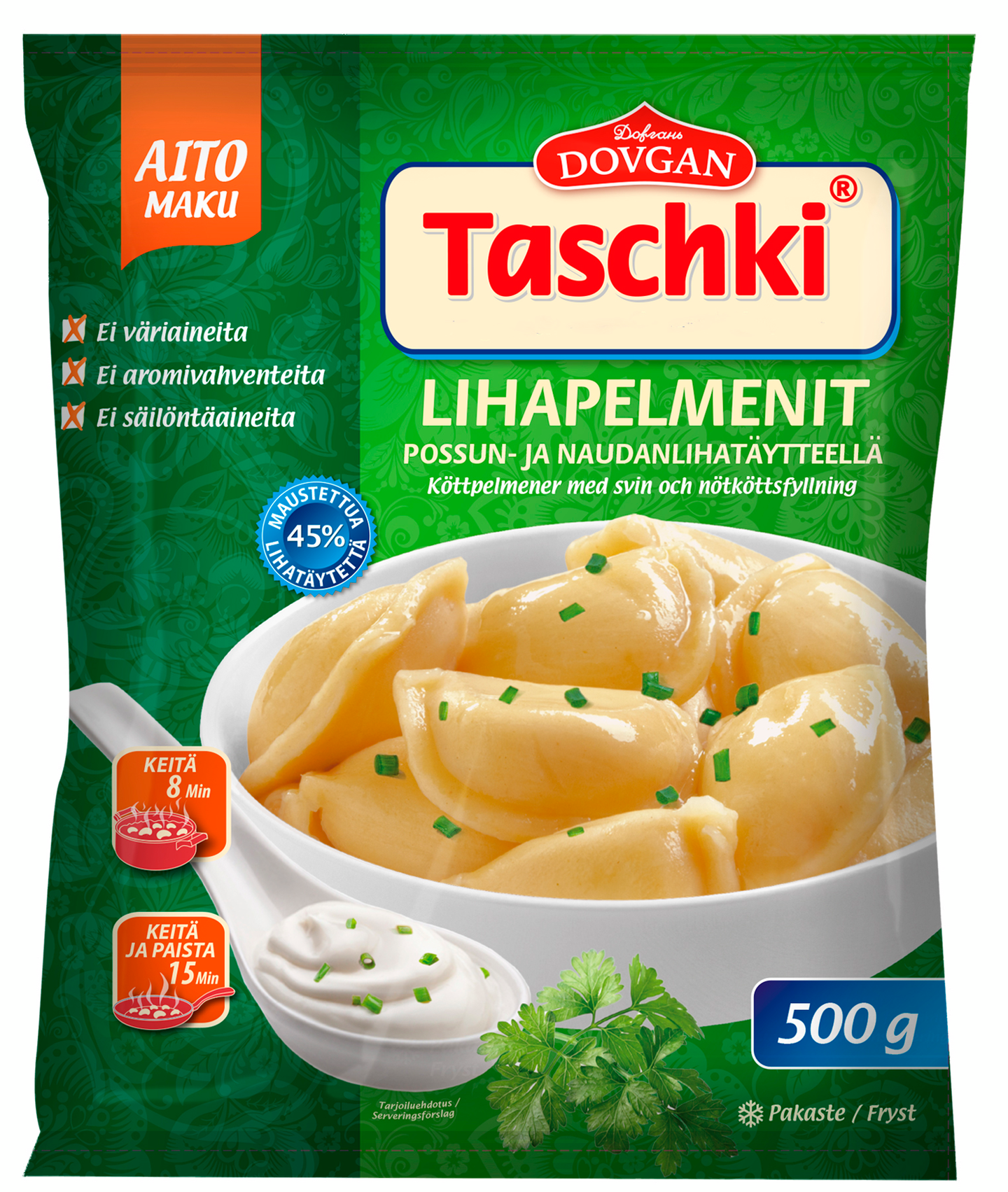 Taschki pelmeni 500g nauta-possu | K-Ruoka Verkkokauppa