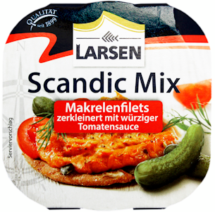 Larsen Makrillihiutaleet tomaattikastikkeessa 125g